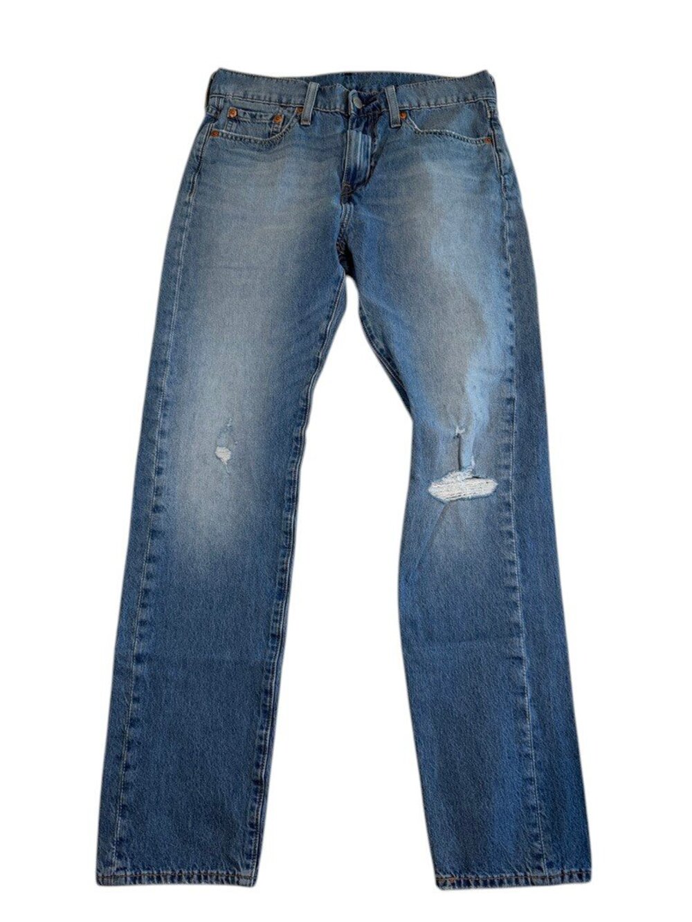 LEVIS 510 Premium Distressed Denim Blue Jeans 29 30
